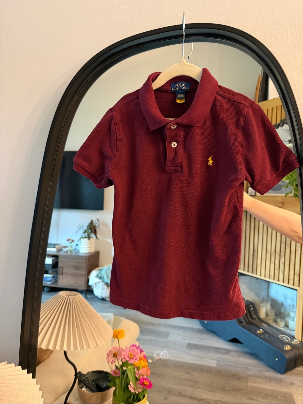 Polo by Ralph Lauren Kids Maroon Polo with Gold Pony